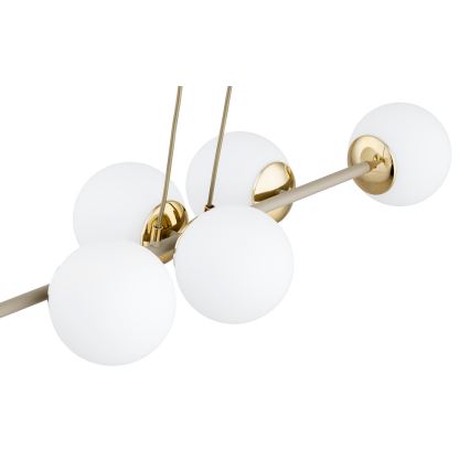Brilagi - Lampadario sospeso con cavo 6xE27/60W/230V beige/oro