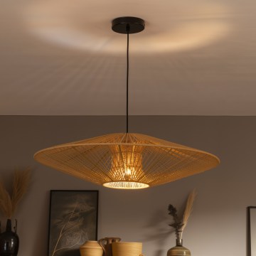 Brilagi - Lampadario sospeso con cavo CERIA BOHO 1xE27/40W/230V Ø 70 cm nero/marrone