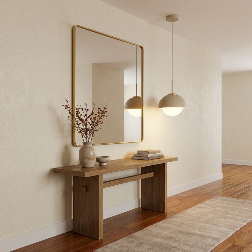 Brilagi - Lampadario sospeso con cavo COSMO 1xE27/60W/230V Ø 18 cm beige/oro