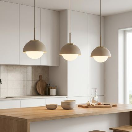 Brilagi - Lampadario sospeso con cavo COSMO 1xE27/60W/230V Ø 18 cm beige/oro