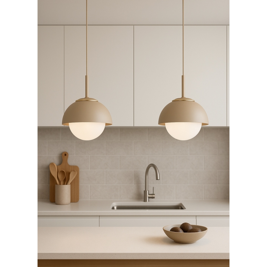 Brilagi - Lampadario sospeso con cavo COSMO 1xE27/60W/230V Ø 18 cm beige/oro