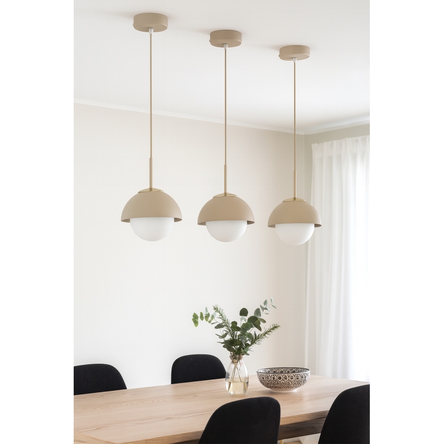 Brilagi - Lampadario sospeso con cavo COSMO 1xE27/60W/230V Ø 18 cm beige/oro