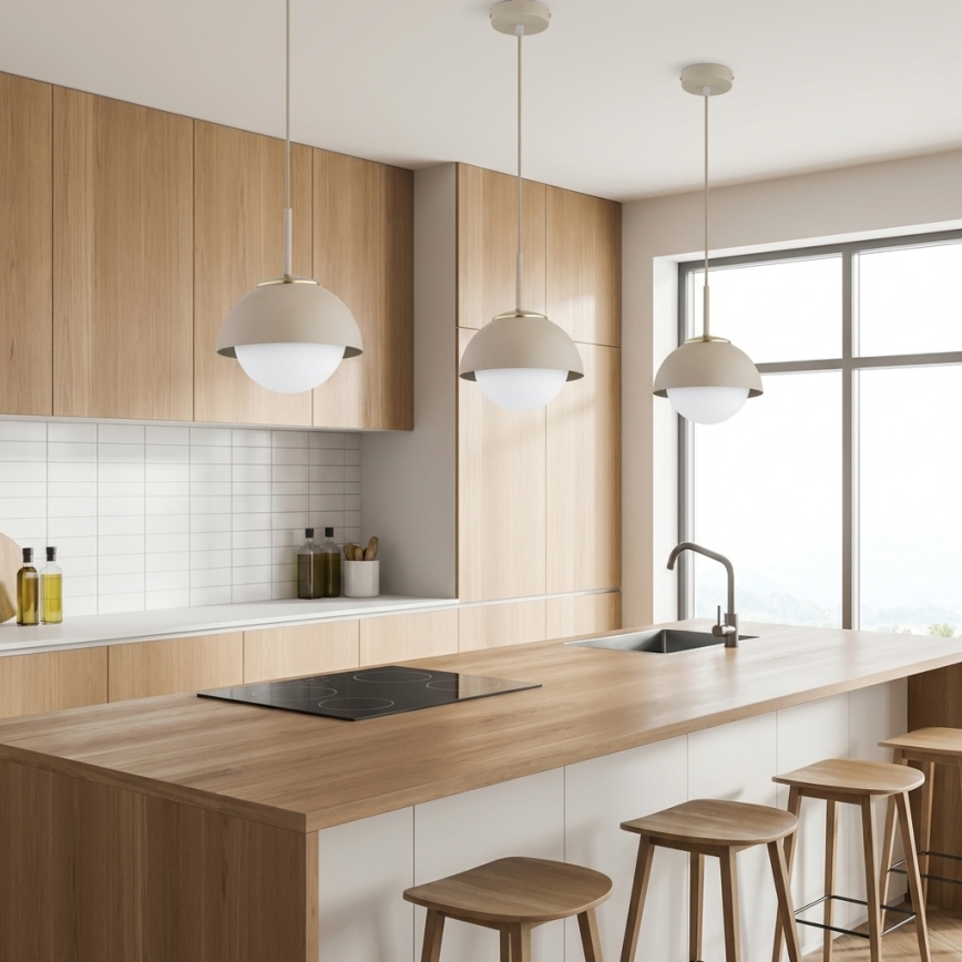 Brilagi - Lampadario sospeso con cavo COSMO 1xE27/60W/230V Ø 18 cm beige/oro