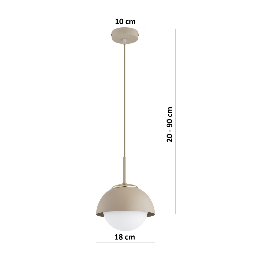Brilagi - Lampadario sospeso con cavo COSMO 1xE27/60W/230V Ø 18 cm beige/oro
