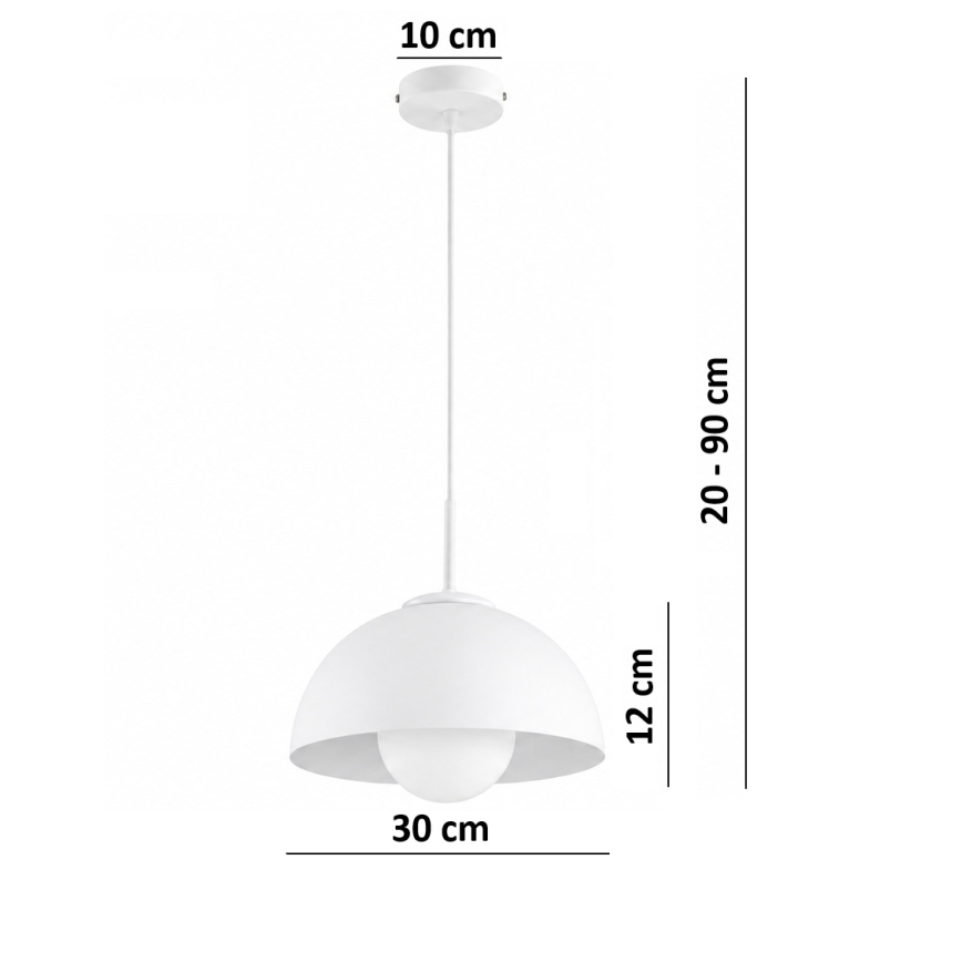 BRILAGI - Lampadario sospeso con cavo COSMO 1xE27/60W/230V Ø 30 cm bianco/oro