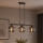 Brilagi - Lampadario sospeso con cavo DIOR 3xE27/60W/230V nero/grigio fumé