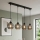 Brilagi - Lampadario sospeso con cavo DIOR 4xE27/60W/230V nero/grigio fumé