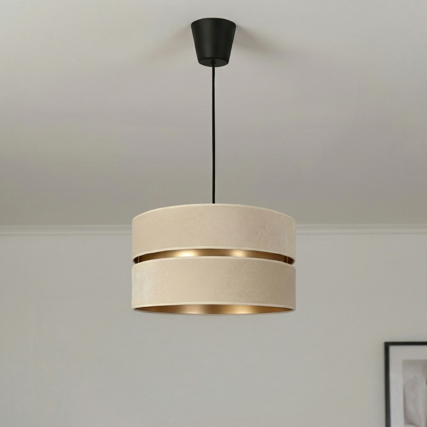 Brilagi - Lampadario sospeso con cavo DUO-DUO, 1xE27/60W/230V, Ø 40 cm, crema/oro