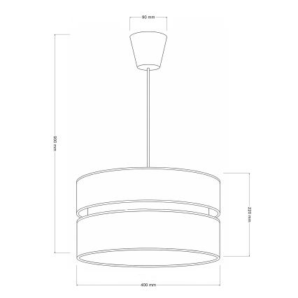 Brilagi - Lampadario sospeso con cavo DUO-DUO, 1xE27/60W/230V, Ø 40 cm, crema/oro