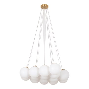 Brilagi - Lampadario sospeso con cavo GLOBE 15xE14/15W/230V bianco
