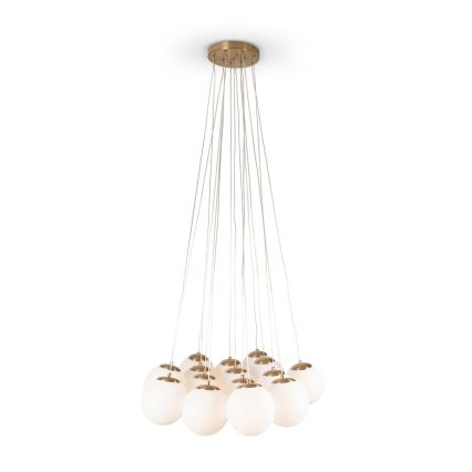Brilagi - Lampadario sospeso con cavo GLOBE 15xE14/15W/230V bianco