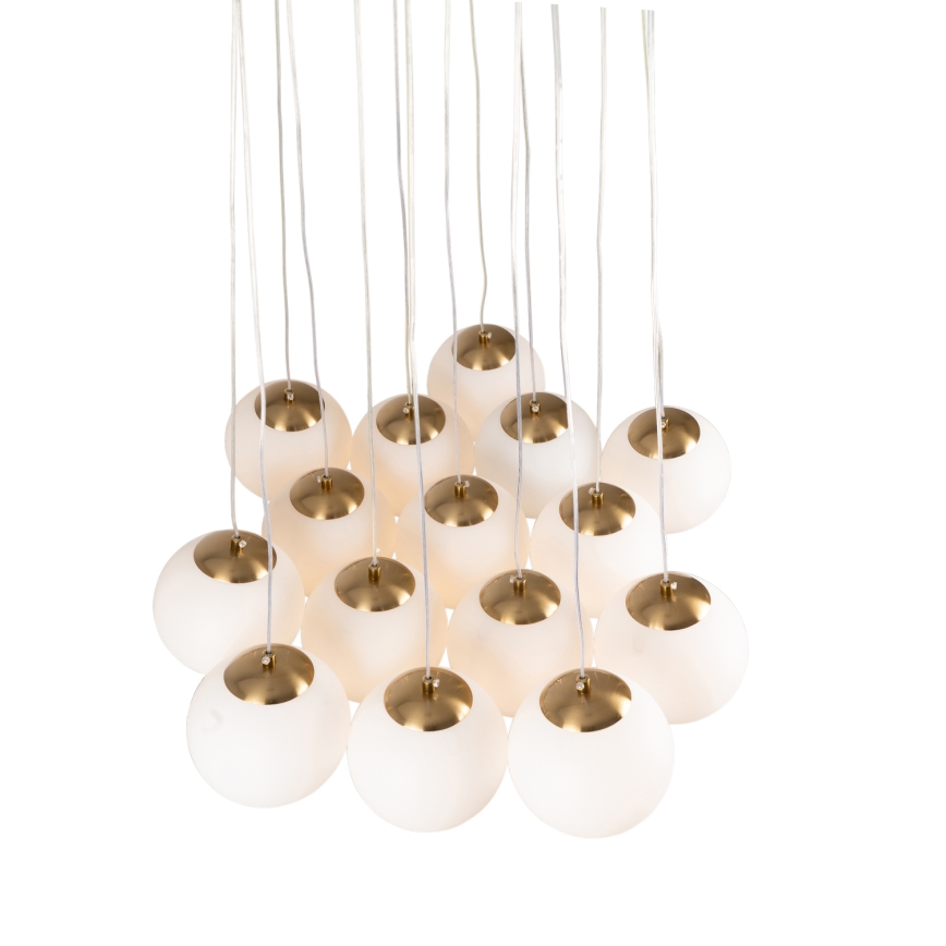 Brilagi - Lampadario sospeso con cavo GLOBE 15xE14/15W/230V bianco
