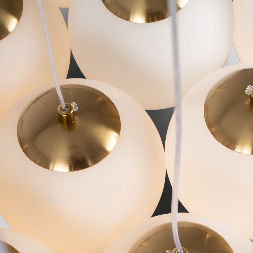 Brilagi - Lampadario sospeso con cavo GLOBE 15xE14/15W/230V bianco