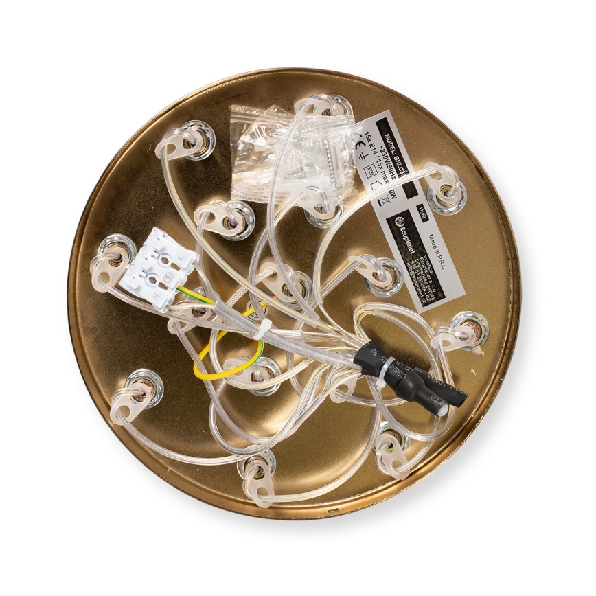 Brilagi - Lampadario sospeso con cavo GLOBE 15xE14/15W/230V bianco