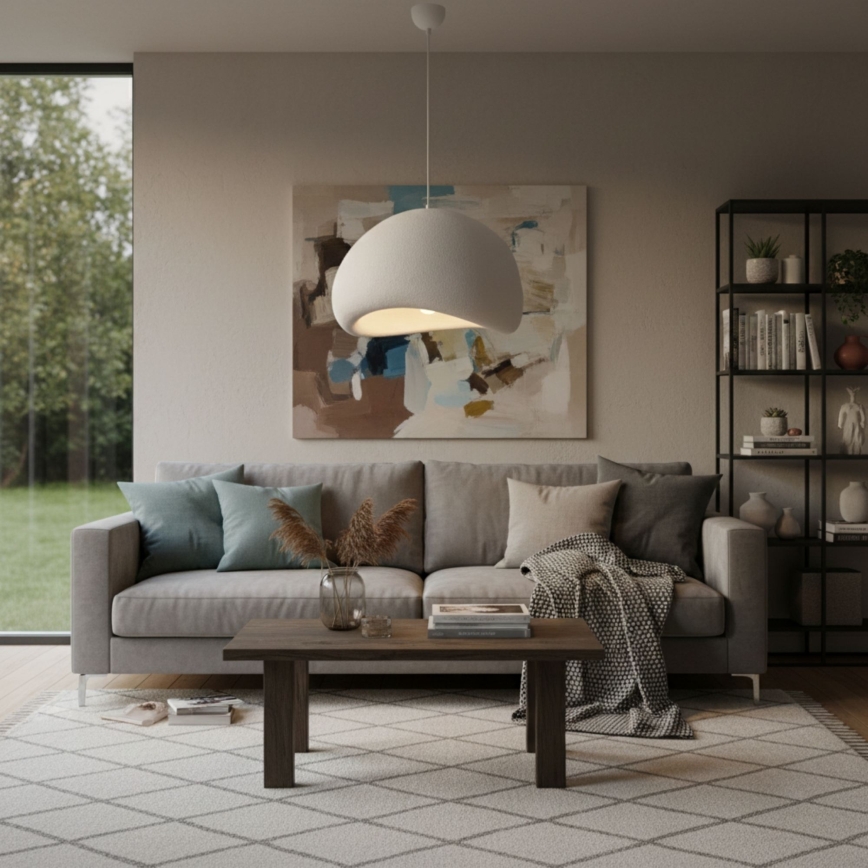 Brilagi - Lampadario sospeso con cavo LOVAL 1xE27/40W/230V Ø 50 cm bianco