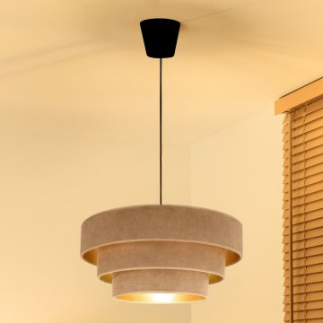 Brilagi - Lampadario sospeso con cavo LUNETA 1xE27/60W/230V Ø 40 cm beige/oro