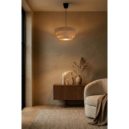 Brilagi - Lampadario sospeso con cavo LUNETA 1xE27/60W/230V Ø 40 cm beige/oro