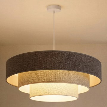 Brilagi - Lampadario sospeso con cavo LUNETA 3xE27/60W/230V Ø 80 cm grigio/crema/bianco