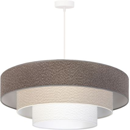 Brilagi - Lampadario sospeso con cavo LUNETA 3xE27/60W/230V Ø 80 cm grigio/crema/bianco