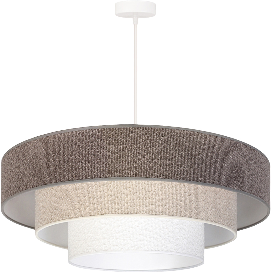 Brilagi - Lampadario sospeso con cavo LUNETA 3xE27/60W/230V Ø 80 cm grigio/crema/bianco