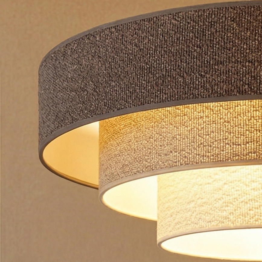 Brilagi - Lampadario sospeso con cavo LUNETA 3xE27/60W/230V Ø 80 cm grigio/crema/bianco