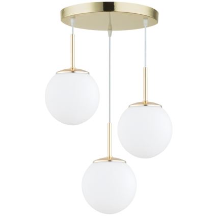 Brilagi - Lampadario sospeso con cavo MILO 3xE27/60W/230V dorato
