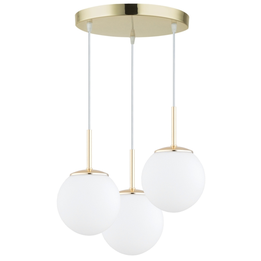 Brilagi - Lampadario sospeso con cavo MILO 3xE27/60W/230V dorato