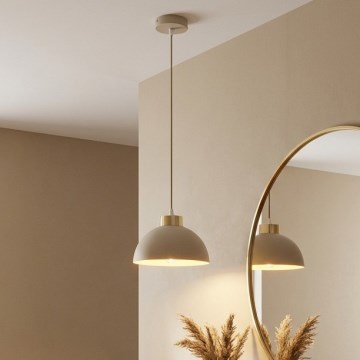 Brilagi - Lampadario sospeso con cavo MOON 1xE27/60W/230V Ø 18 cm beige/oro