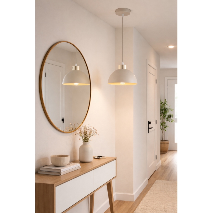 Brilagi - Lampadario sospeso con cavo MOON 1xE27/60W/230V Ø 18 cm beige/oro