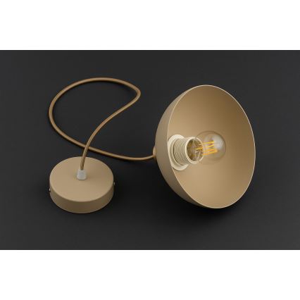 Brilagi - Lampadario sospeso con cavo MOON 1xE27/60W/230V Ø 18 cm beige/oro