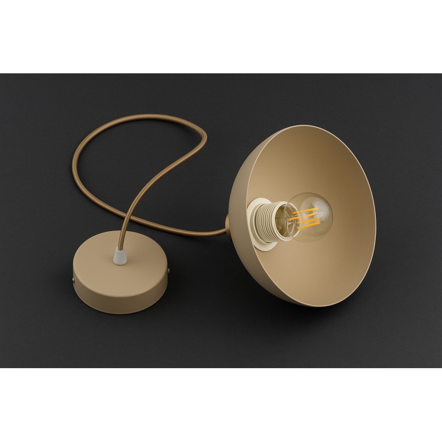 Brilagi - Lampadario sospeso con cavo MOON 1xE27/60W/230V Ø 18 cm beige/oro