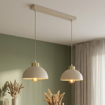 Brilagi - Lampadario sospeso con cavo MOON 2xE27/60W/230V beige/oro