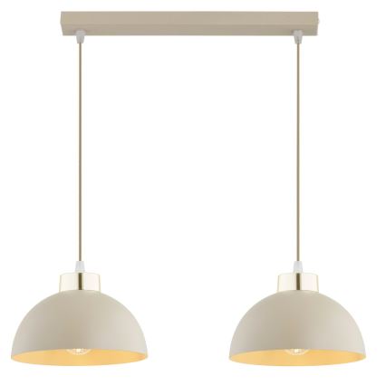Brilagi - Lampadario sospeso con cavo MOON 2xE27/60W/230V beige/oro