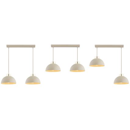 Brilagi - Lampadario sospeso con cavo MOON 2xE27/60W/230V beige/oro