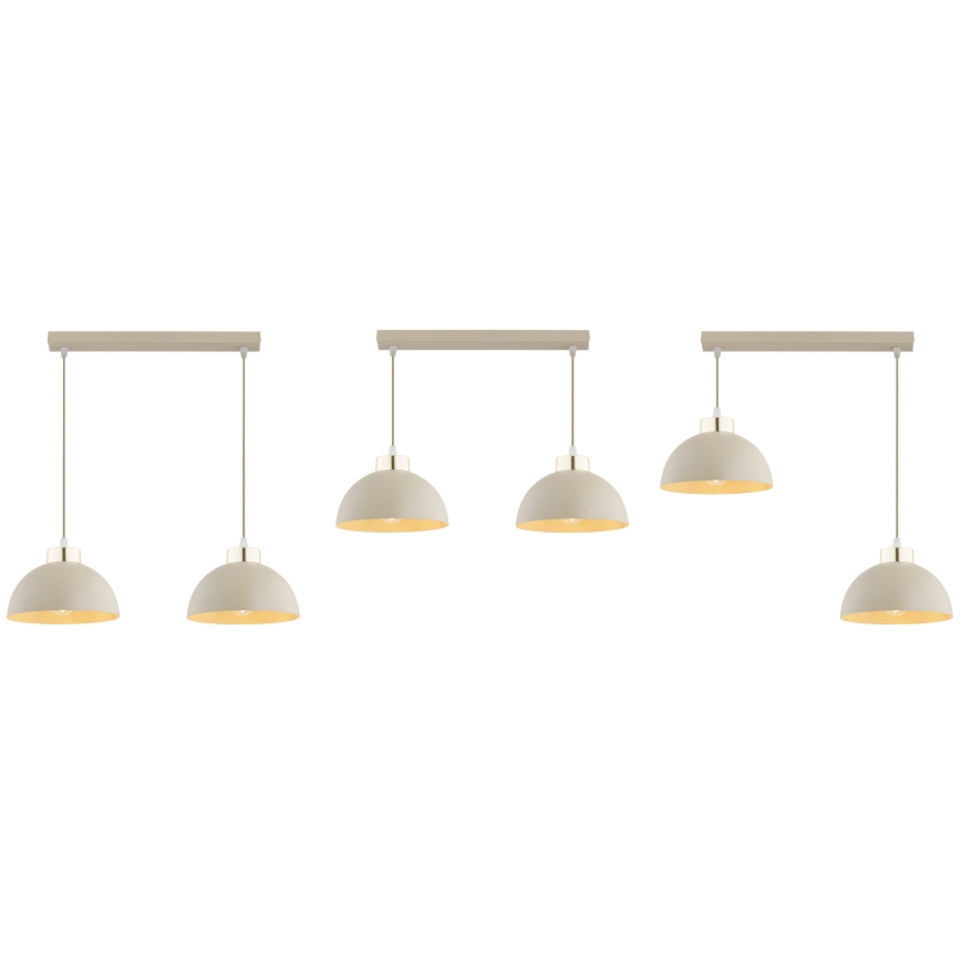 Brilagi - Lampadario sospeso con cavo MOON 2xE27/60W/230V beige/oro