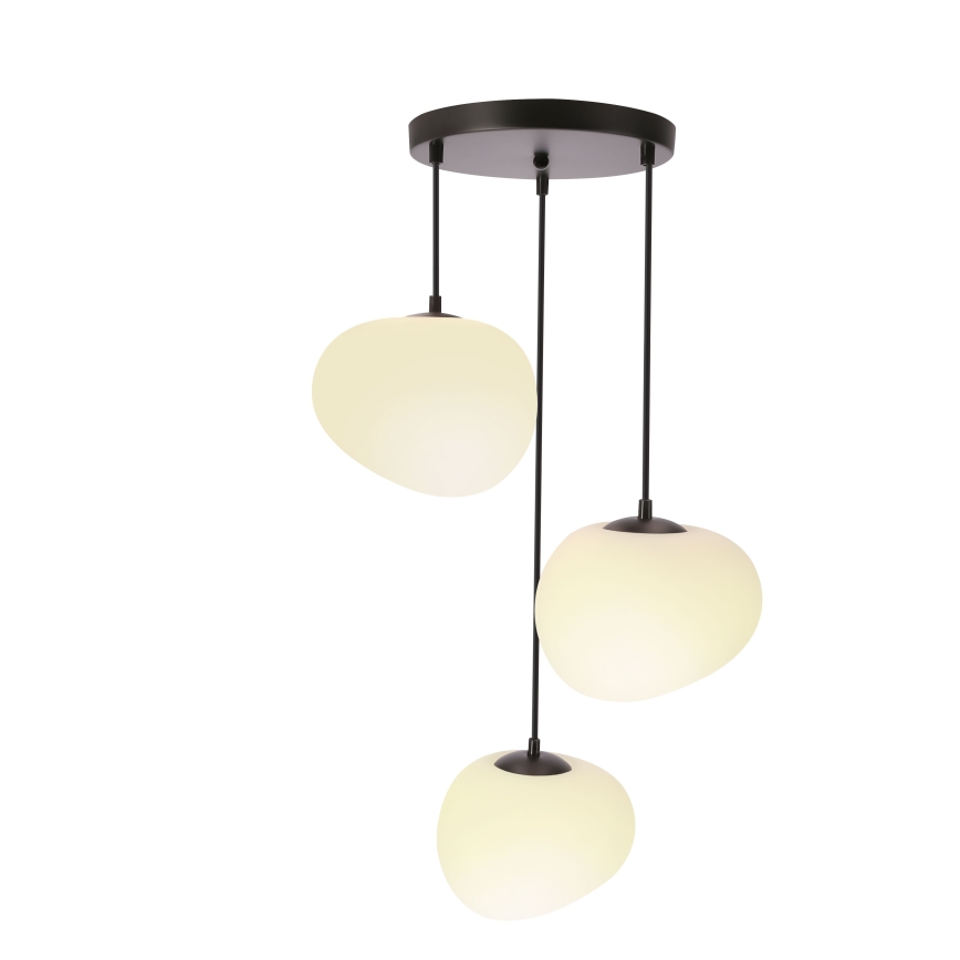 BRILAGI - Lampadario sospeso con cavo PEBBLES 3xE27/40W/230V Ø 42 cm nero