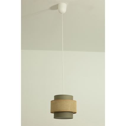Brilagi - Lampadario sospeso con cavo RESNA 1xE27/60W/230V Ø 20 cm marrone/beige