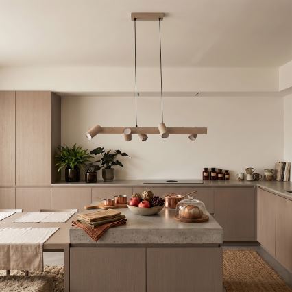 BRILAGI - Lampadario sospeso con cavo SELE 6xGU10/30W/230V beige