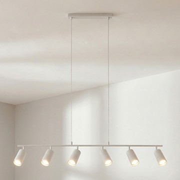Brilagi - Lampadario sospeso con cavo SELE 6xGU10/30W/230V bianco