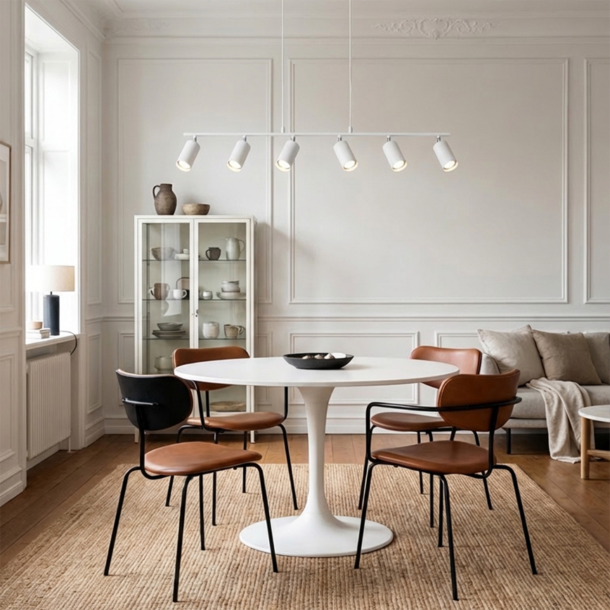 Brilagi - Lampadario sospeso con cavo SELE 6xGU10/30W/230V bianco