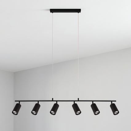 Brilagi - Lampadario sospeso con cavo SELE 6xGU10/30W/230V nero