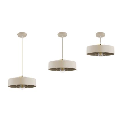 Brilagi - Lampadario sospeso con cavo SPRING 1xE27/60W/230V Ø 30 cm beige/oro
