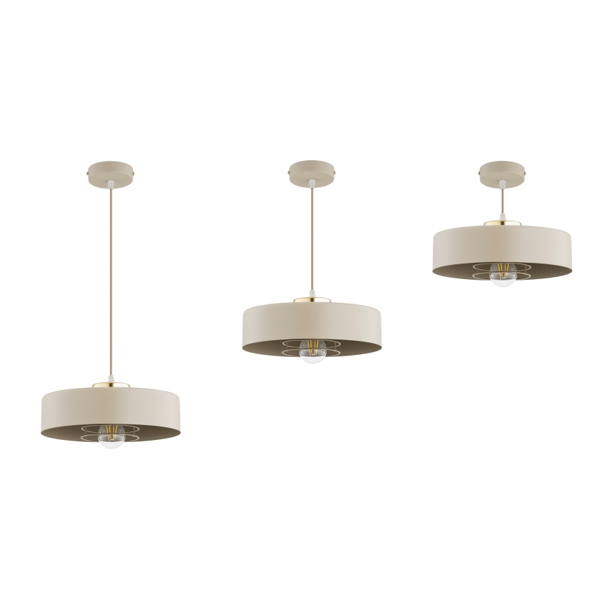 Brilagi - Lampadario sospeso con cavo SPRING 1xE27/60W/230V Ø 30 cm beige/oro