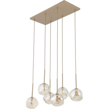 BRILAGI - Lampadario sospeso con cavo VULCANO 6xG9/8W/230V beige/fumé