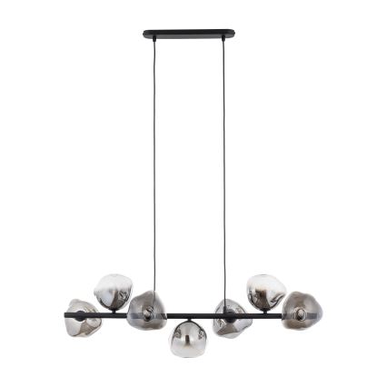 Brilagi - Lampadario sospeso con cavo VULCANO 7xG9/8W/230V nero/nero fumé