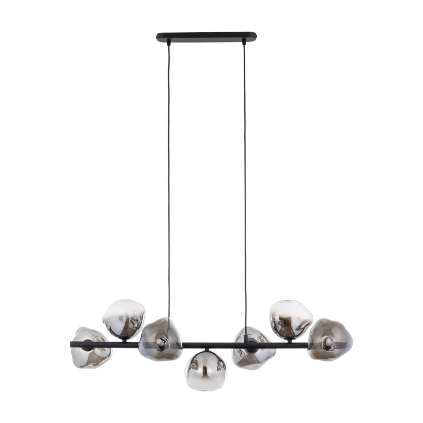 Brilagi - Lampadario sospeso con cavo VULCANO 7xG9/8W/230V nero/nero fumé