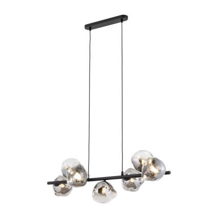Brilagi - Lampadario sospeso con cavo VULCANO 7xG9/8W/230V nero/nero fumé