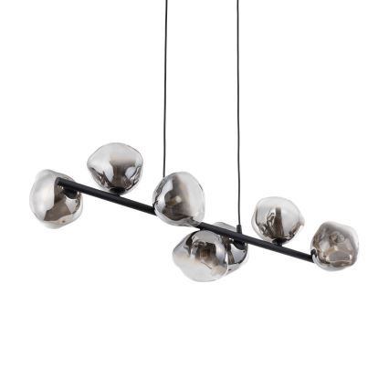 Brilagi - Lampadario sospeso con cavo VULCANO 7xG9/8W/230V nero/nero fumé