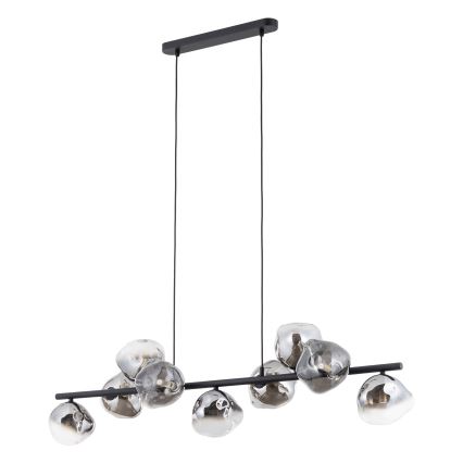 Brilagi - Lampadario sospeso con cavo VULCANO 9xG9/8W/230V nero/fumé