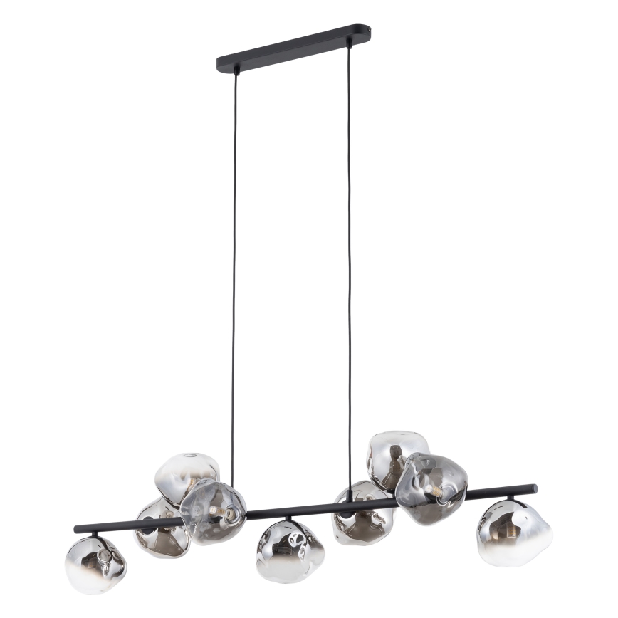 Brilagi - Lampadario sospeso con cavo VULCANO 9xG9/8W/230V nero/fumé